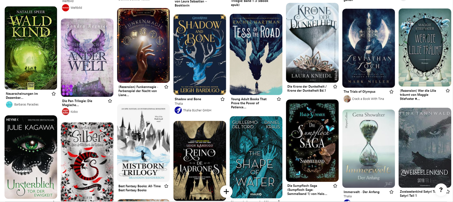 Schöne Fantasy-Buchcover