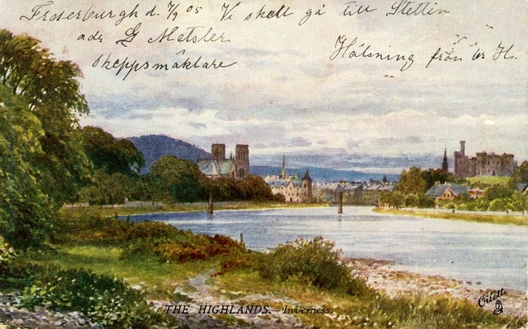 Notering på kortet: The Highlands. Inverness. Bohusläns museum. Public Domain (https://www.europeana.eu/en/item/916105/bhm_photo_UMFA54672_0726)