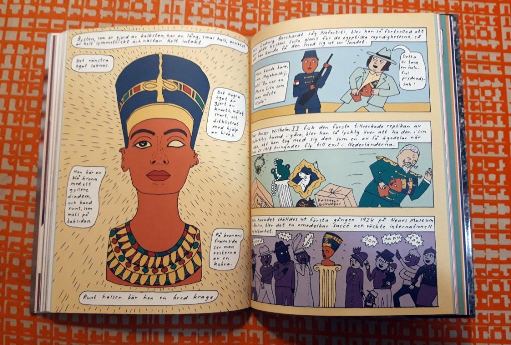 Ikone der Schönheit: die Büste der Nofretete - Ausschnitt aus Liv Strömquists "Im Spiegelsaal" (hier das schwedische Original)