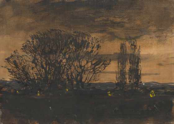 Landschaft in der Dunkelheit